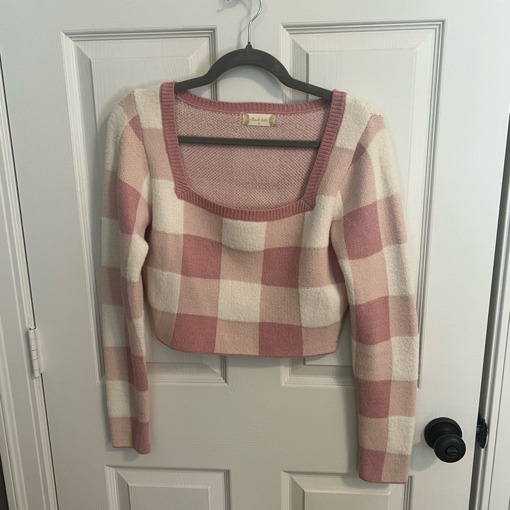 Altar’d State pink and white sweater!